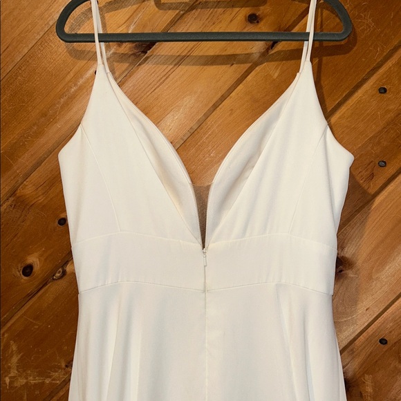 Oxford Street deep V pure white A line wedding dress NWT - Picture 9 of 12
